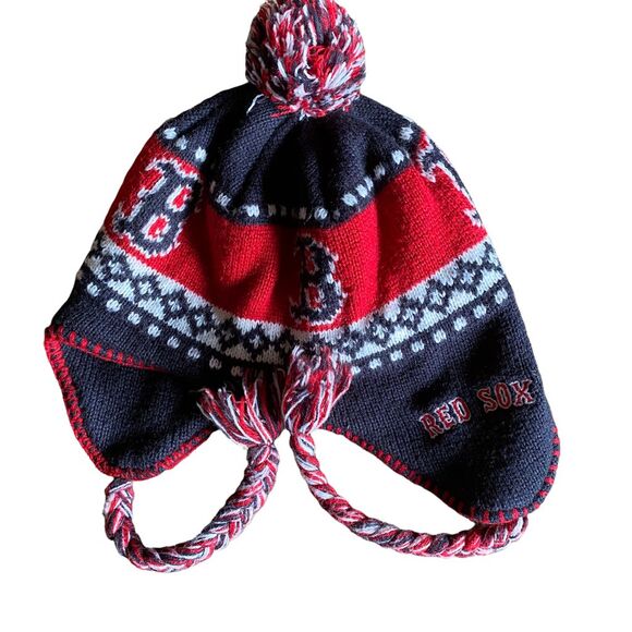 Unisex Boston Red Sox Knit Winter Hat Toboggan - Picture 3 of 6